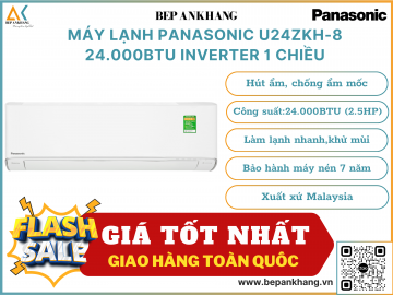 Máy lạnh Panasonic U24ZKH-8  24.000BTU Inverter 1 chiều